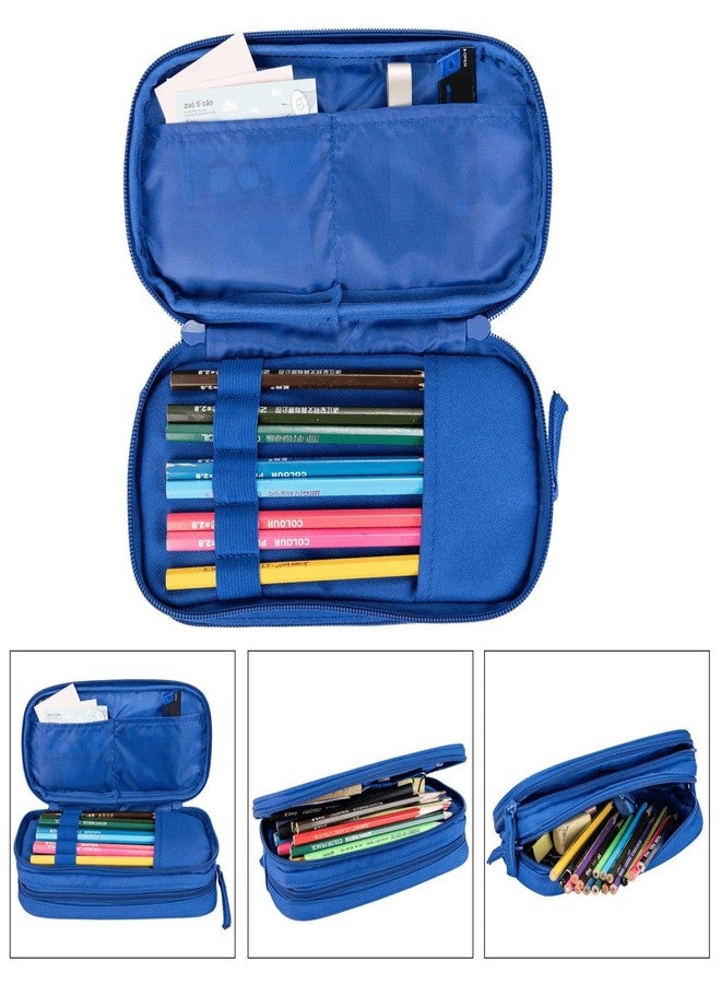 Perinsto Video Game Controller Background Pencil Case Big Capacity Multi Compartment Stationery Box Pencil Pouch Holder Desk Organizer For School Office Home, Blue - Image 4